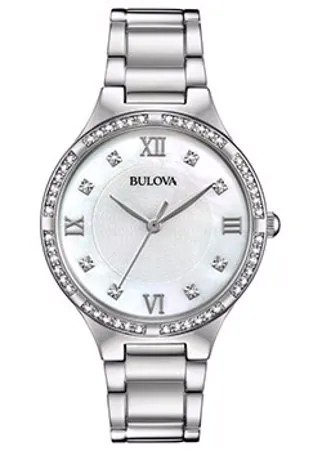 Японские наручные  женские часы Bulova 96L262. Коллекция Crystal Ladies