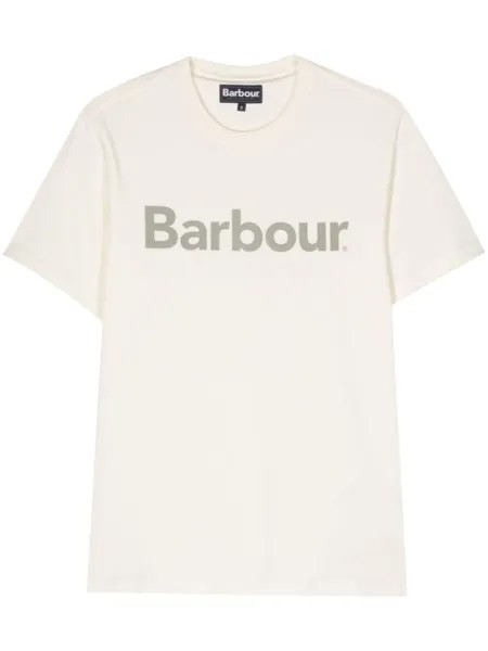 Barbour футболка с логотипом, нейтральный цвет