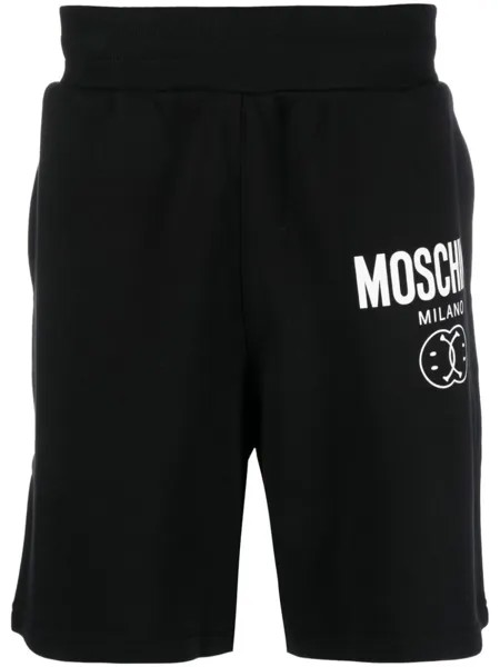 Moschino спортивные шорты с логотипом, черный