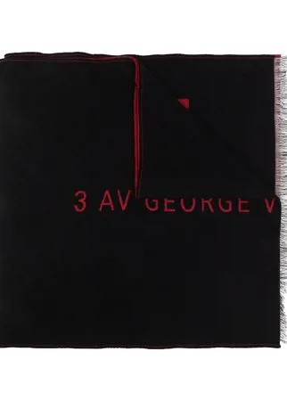 Givenchy шарф с вышитым логотипом и бахромой