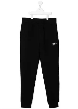 Emporio Armani Kids спортивные брюки с вышивкой