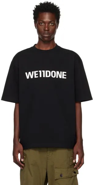 Черная большая базовая футболка We11done