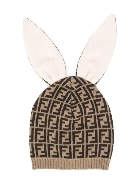 Fendi Kids декорированная шапка с логотипом