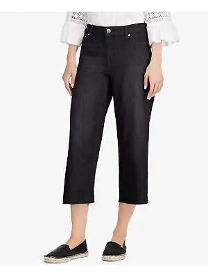 RALPH LAUREN Женские черные широкие джинсы из твила с бахромой 0