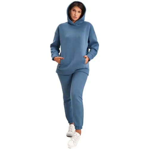Костюм женский футер 3-х нитка с начесом спортивный теплый уютный oversize
