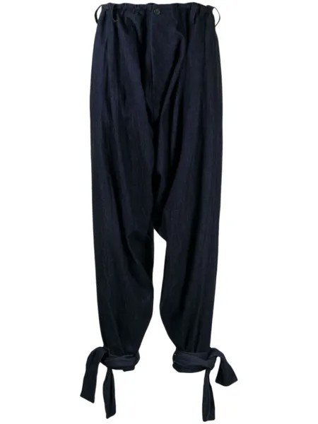 Джинсы U-Twisted с низким шаговым швом Yohji Yamamoto, синий