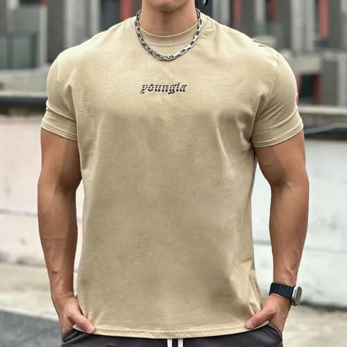 Футболка, размер 3XL, бежевый
