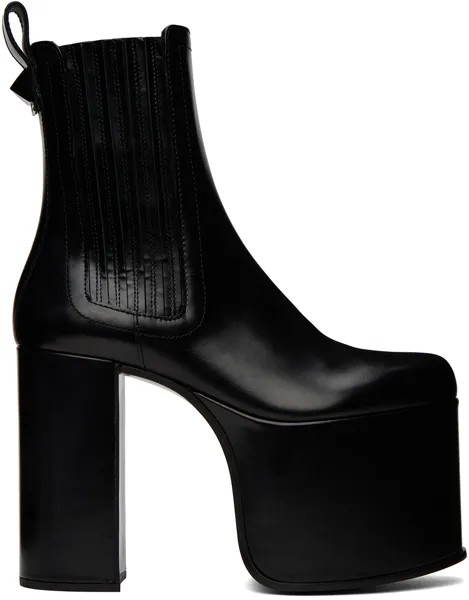Черные клубные ботинки на платформе Valentino Garavani