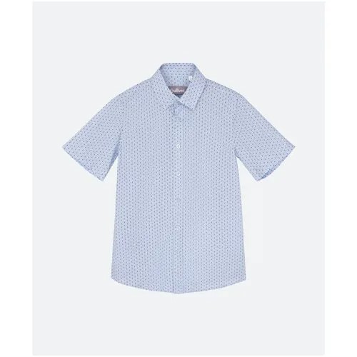 Сорочка голубая с коротким рукавом Gulliver, размер 152, мод. 221GSBJC2317