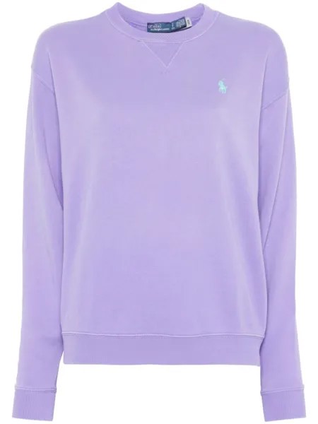 Polo Ralph Lauren толстовка с вышивкой Polo Pony, фиолетовый