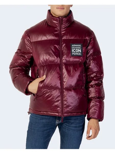 Пальто regular fit Armani Exchange, бургундия