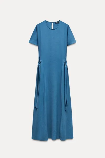Платье Zara Flowing Midi, синий