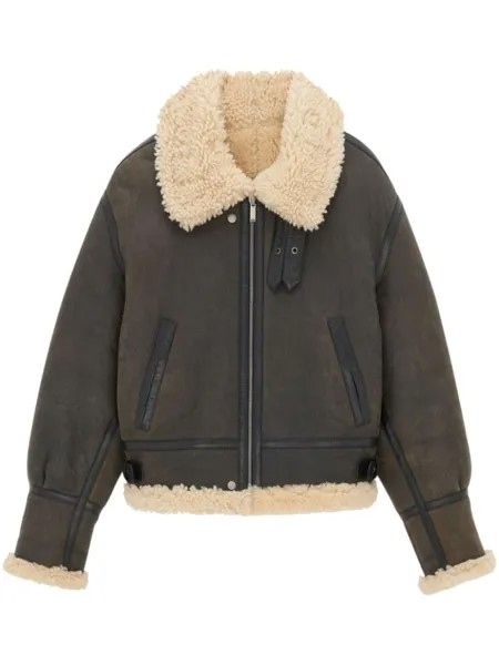 Saint Laurent куртка из овчины, коричневый