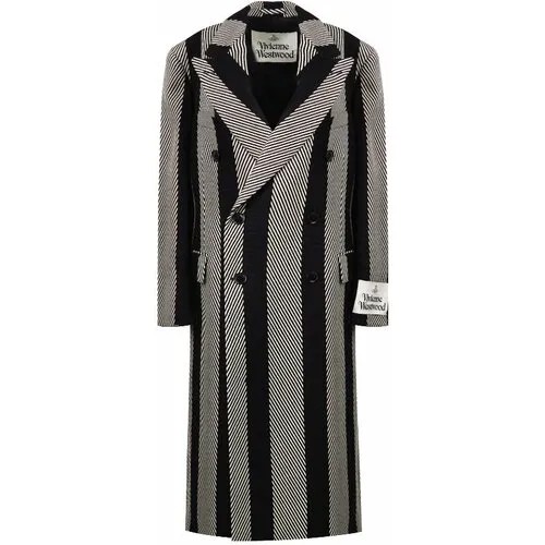 Пальто  Vivienne Westwood, шерсть, средней длины, размер 46, черный
