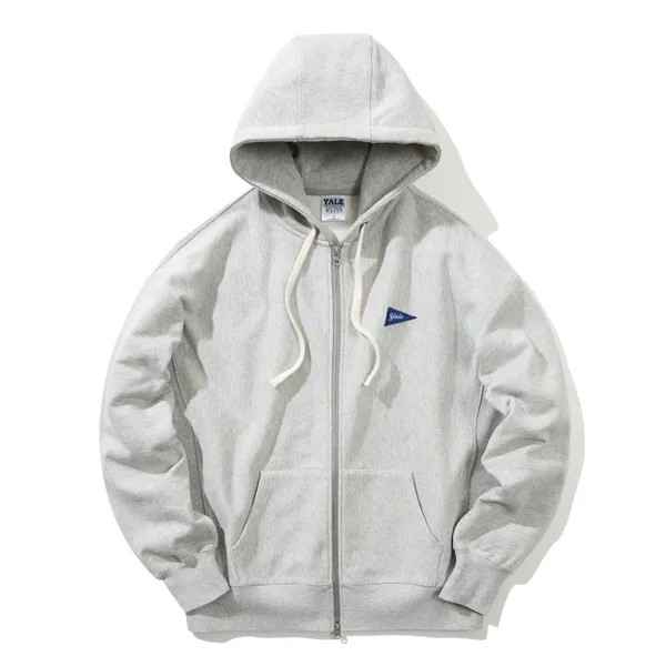 ТОЛСТОВКА НА МОЛНИИ YALE REVERSE WEAVE HOODIE СЕРАЯ