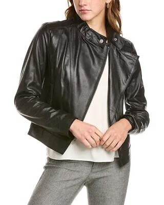 Женская кожаная мото куртка Marc New York Messina, черная, Xs