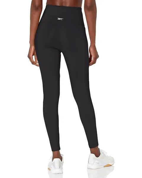 Брюки Reebok Plus Size Lux High-Waisted Tights, черный