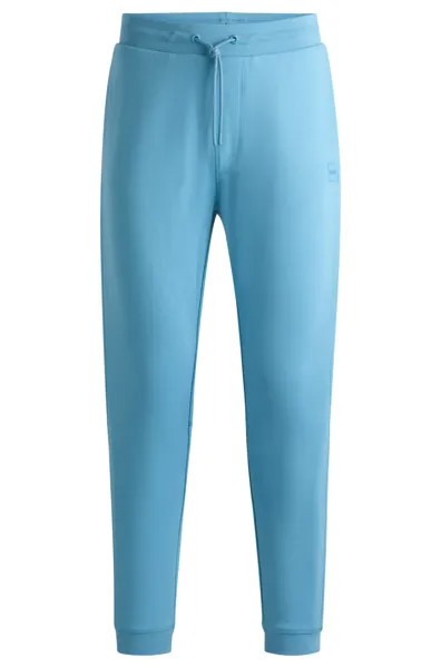 Спортивные брюки Hugo Cotton-terry With Logo Patch, светло-синий