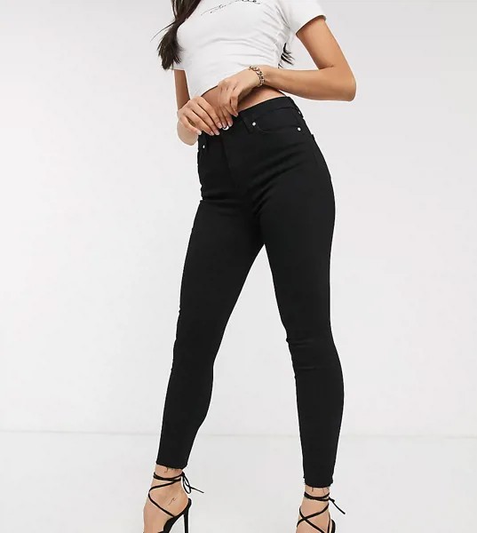 Черные джинсы до щиколотки с завышенной талией NA-KD-Черный