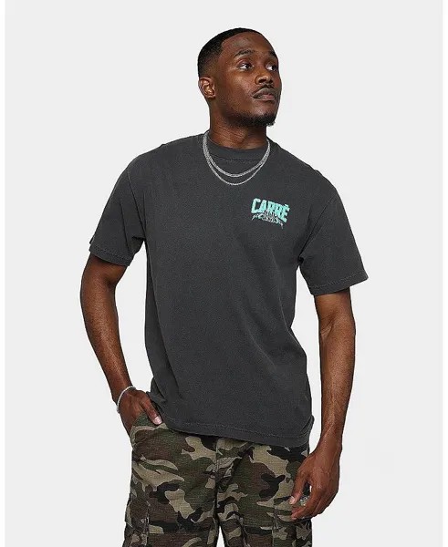 Мужская футболка с баннером в винтажном стиле CARRE, черный