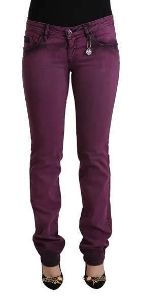 Джинсы CNC COSTUME NATIONAL Фиолетовые хлопковые эластичные джинсы облегающего кроя W26 Рекомендуемая розничная цена 500 долларов США