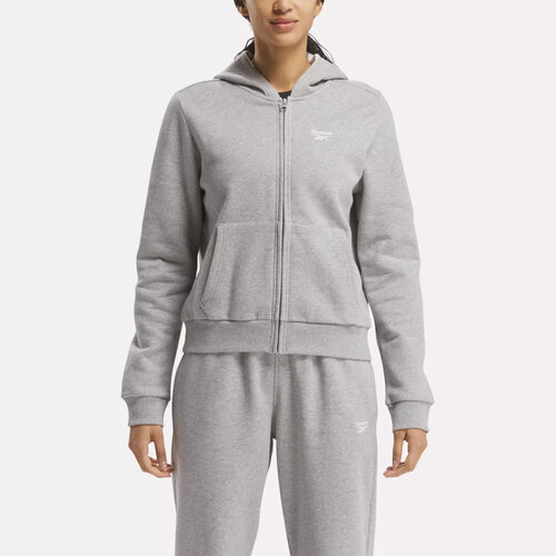 Толстовка Reebok, размер XS, , medium grey heather/white