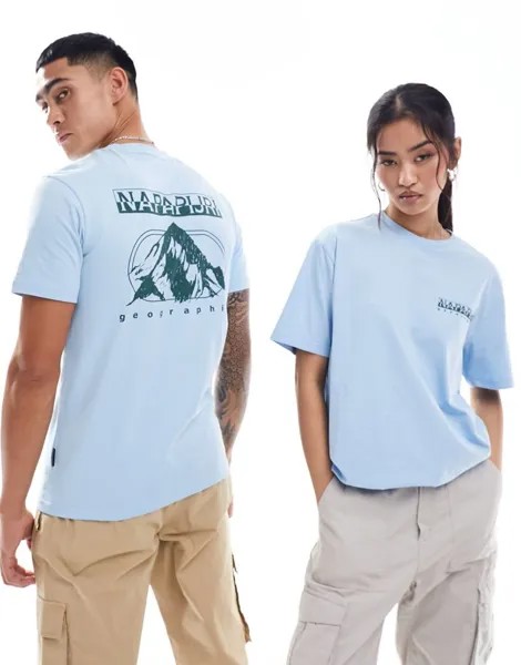 Голубая футболка Napapijri Wahine