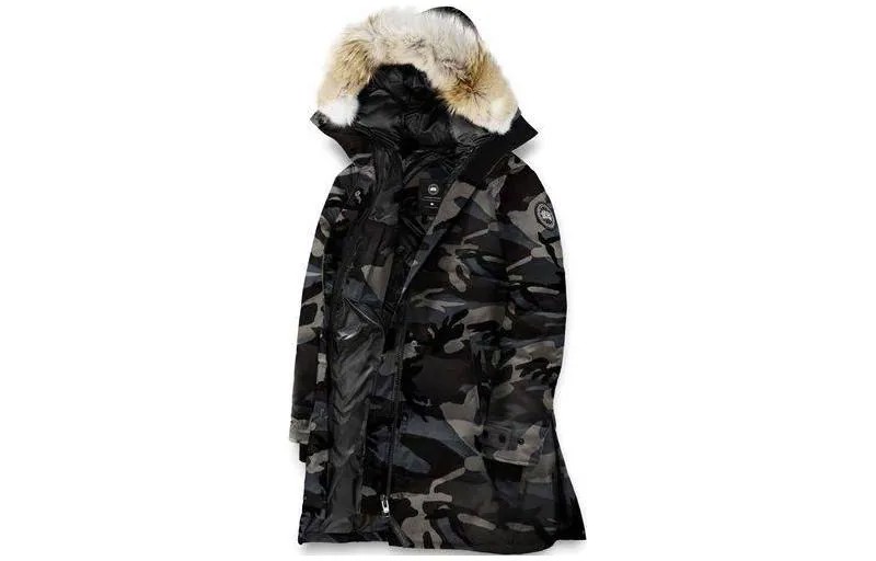 Женский пуховик Canada Goose, цвет black camouflage