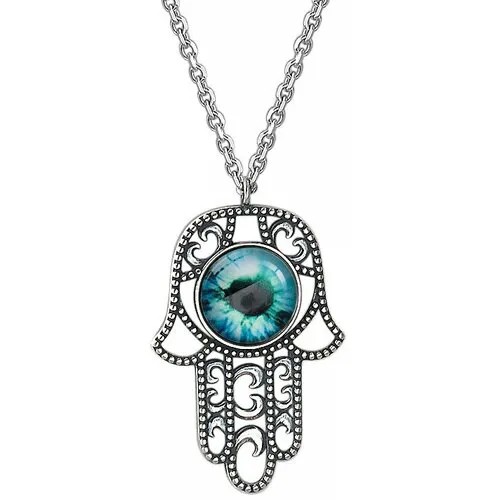 Колье Эстет, серебро, 925 проба, чернение, стекло, длина 40 см.