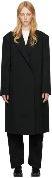 Черное шерстяное пальто Jil Sander