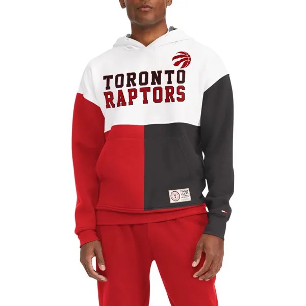 Мужские джинсы Tommy Jeans белый/красный Toronto Raptors Andrew Split пуловер с капюшоном