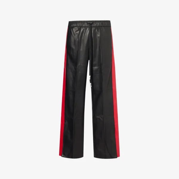 Кожаные спортивные брюки с контрастными полосками Nahmias, мультиколор