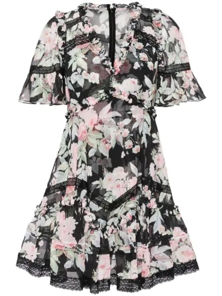 Needle & Thread платье мини Paradise Garden Sonata, черный