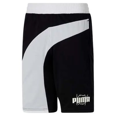 Баскетбольные шорты Puma Formstrip, черные повседневные спортивные штаны для мальчиков, 858736