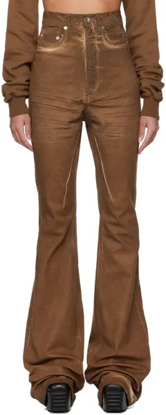 Коричневые джинсы «Болан» Rick Owens Drkshdw, цвет Henna brown