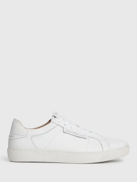 Прозрачные низкие кожаные кроссовки AllSaints, белый, белый