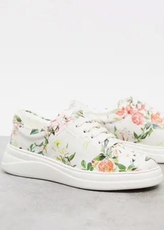 Кроссовки на шнуровке с цветочным принтом Fiorelli Anouk-Многоцветный