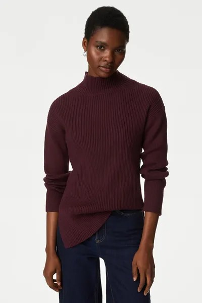 Рубашка-Поло в рубчик Marks & Spencer, фиолетовый