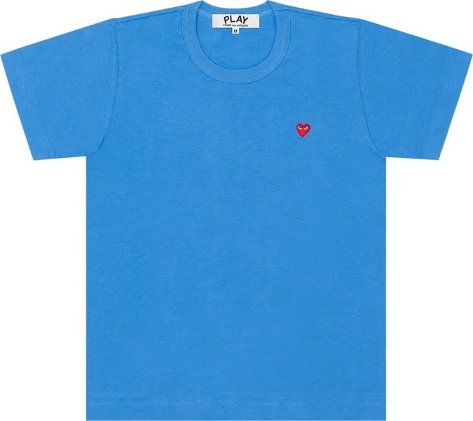 Футболка Comme des Garçons PLAY Small Red Heart T-Shirt Blue, синий