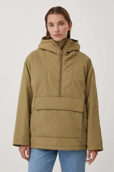 Зимняя куртка с капюшоном, без застежки Finn Flare, зеленый