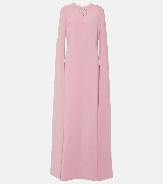 Украшенное платье с накидкой Elie Saab, розовый