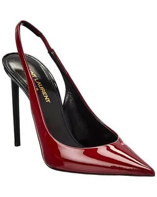 Женские лакированные туфли Saint Laurent 100 красные 38,5