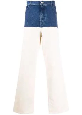 Raf Simons джинсы широкого кроя со вставками