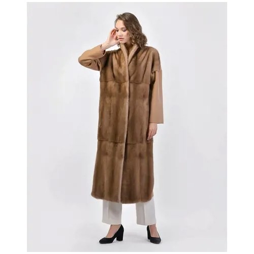 Пальто шерстяное с отделкой из меха норки, Manzoni24, 44 итальянский, 46 российский