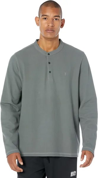 Футболка AllSaints Hayes Long Sleeve Henley, цвет Moore Green