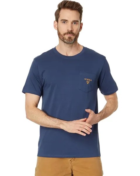 Футболка VISSLA Premium Stoke Premium Short Sleeve Pocket Tee, темно-синий