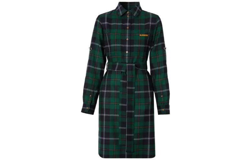 Платье с длинными рукавами женское зеленое Burberry