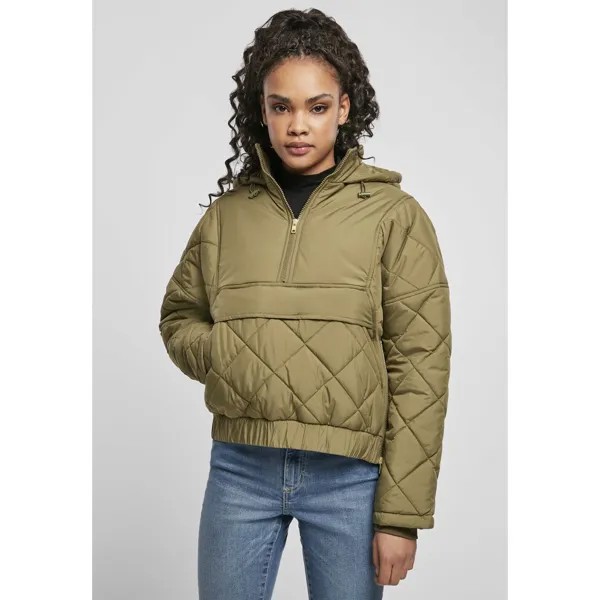 Куртка Urban Classics Oversized Diamond Quilted Pull Over Big, зеленый