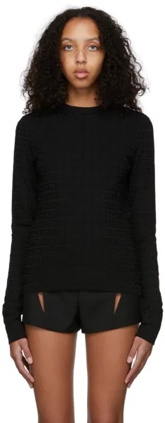 Черный жаккардовый свитер с монограммой Givenchy