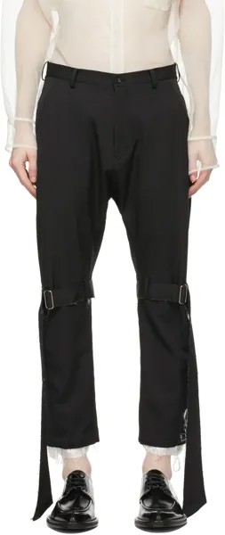 Черные бандажные брюки Sulvam